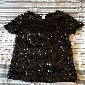 Bad lll Black sequin shirt size small